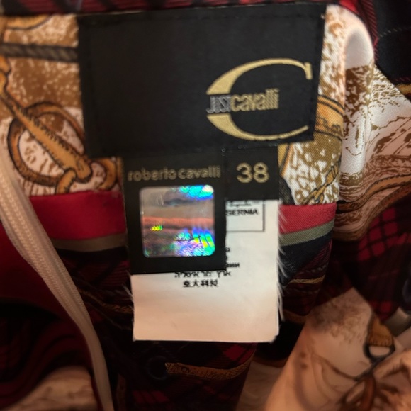 Roberto Cavalli Silk Equestrian “Hermes” Printed Cocktail Dress XS 00/0 IT38 - Picture 8 of 9